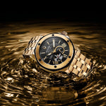 Load image into Gallery viewer, Marine Star Series A, Gold-Tone with Black Dial
