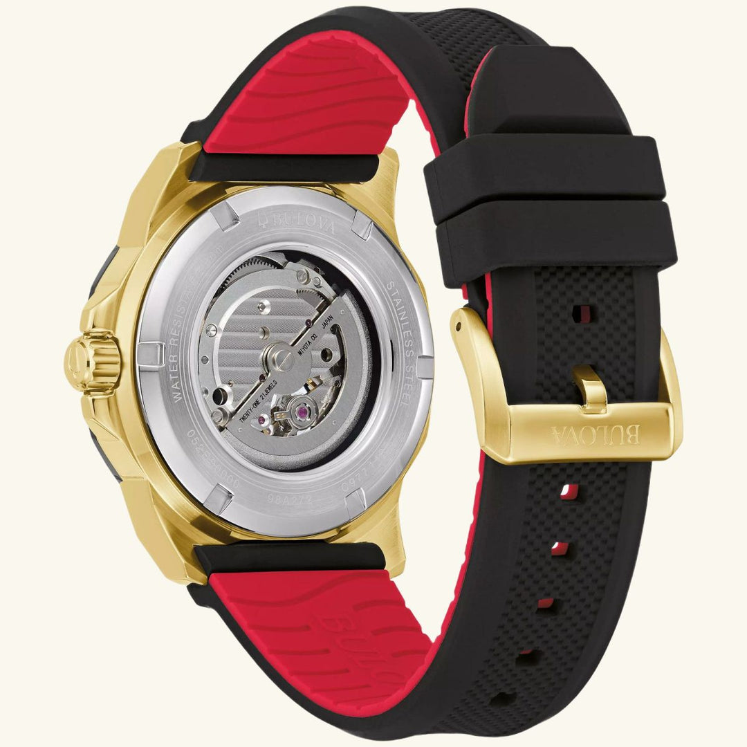 Marine Star Series A, Gold-Tone with Black Strap