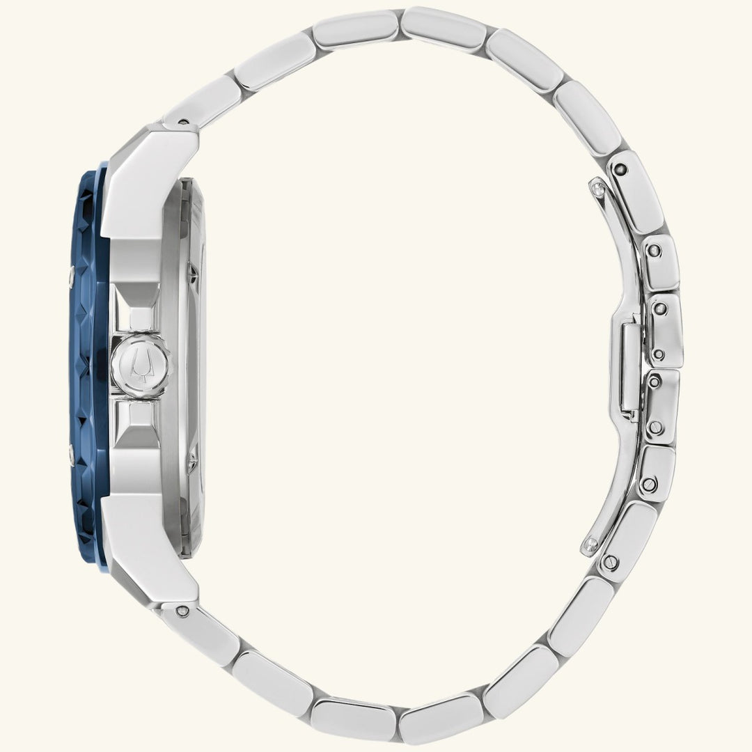 Marine Star Series A – Silver-Tone Bracelet, Blue Dial