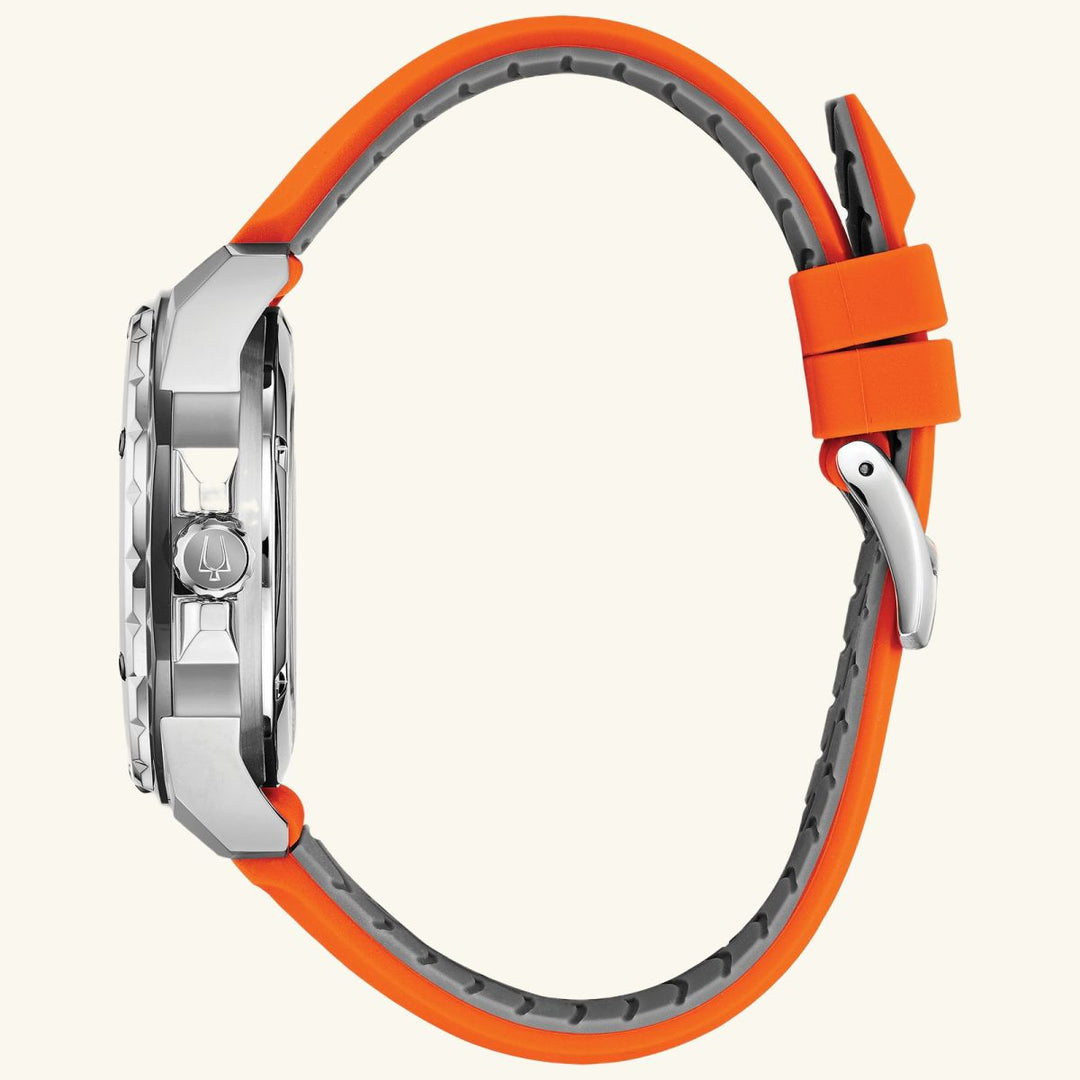 Marine Star Series A, Silver-Tone with Orange Strap