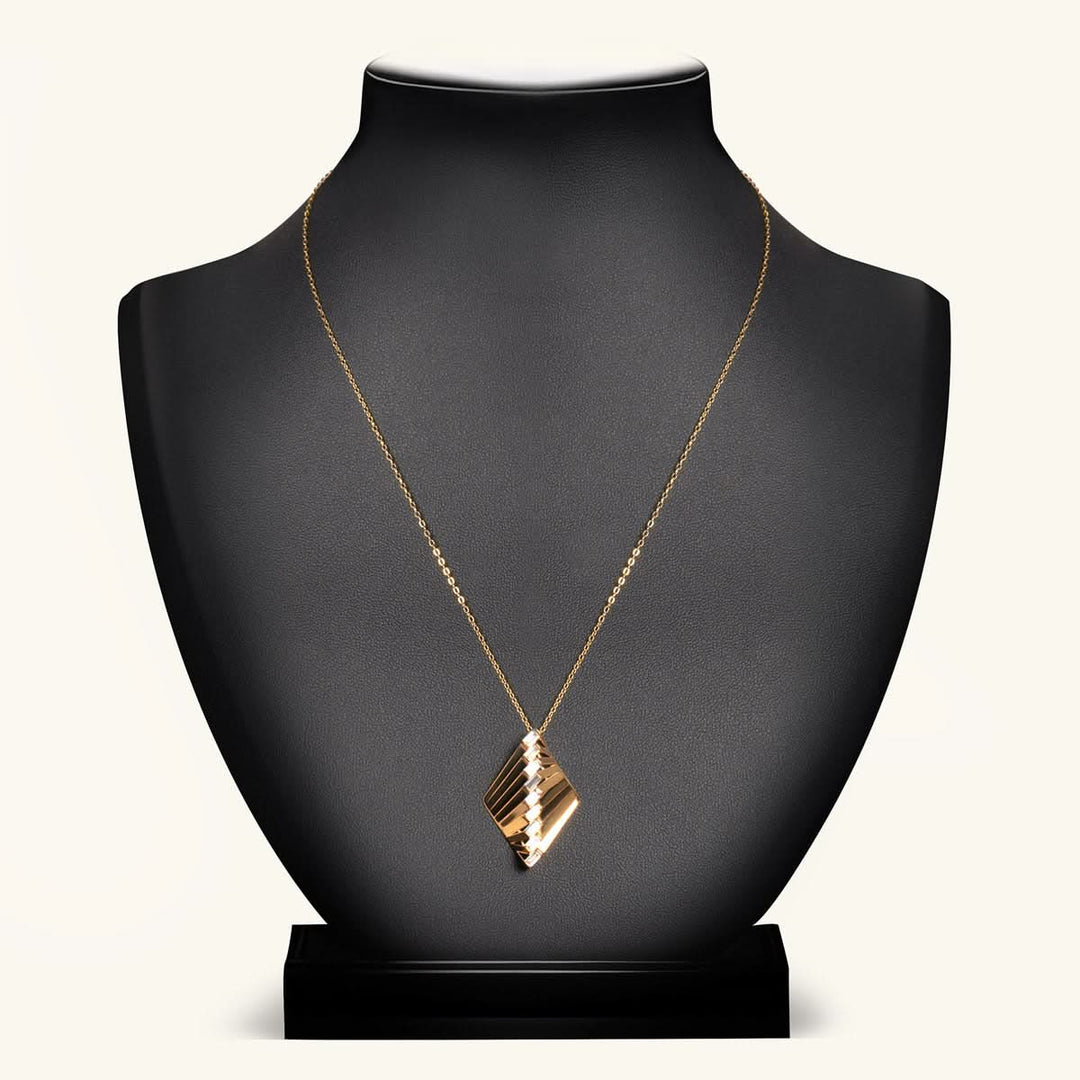 Gold Geometric Pendant Necklace