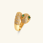 Load image into Gallery viewer, Emerald Serpent Majesty Ring
