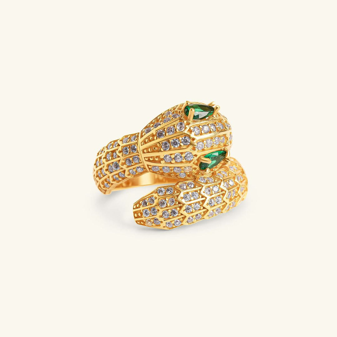 Emerald Serpent Majesty Ring