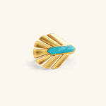 Load image into Gallery viewer, Turquoise Radiance Fan Ring
