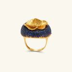 Load image into Gallery viewer, Golden Sapphire Blossom Ring

