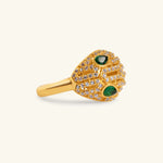 Load image into Gallery viewer, Emerald Gaze Serpent Ring
