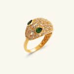 Load image into Gallery viewer, Emerald Gaze Serpent Ring
