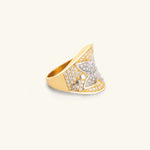Load image into Gallery viewer, Elegant Flower Ring Two Tone
