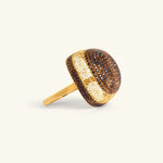 Load image into Gallery viewer, Square-Shaped Brown Stone Ring
