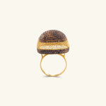 Load image into Gallery viewer, Square-Shaped Brown Stone Ring
