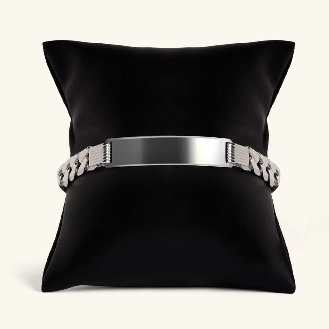 Thick Engraved Nameplate Bracelet
