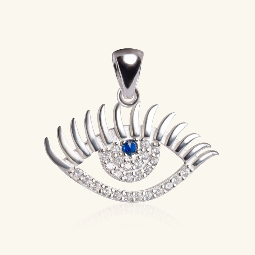 Sapphire Evil Eye Lash Pendant