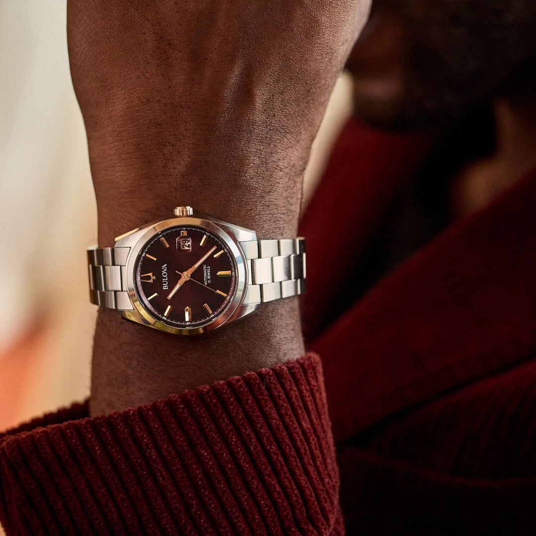 Surveyor – Rose Gold with Red Dial