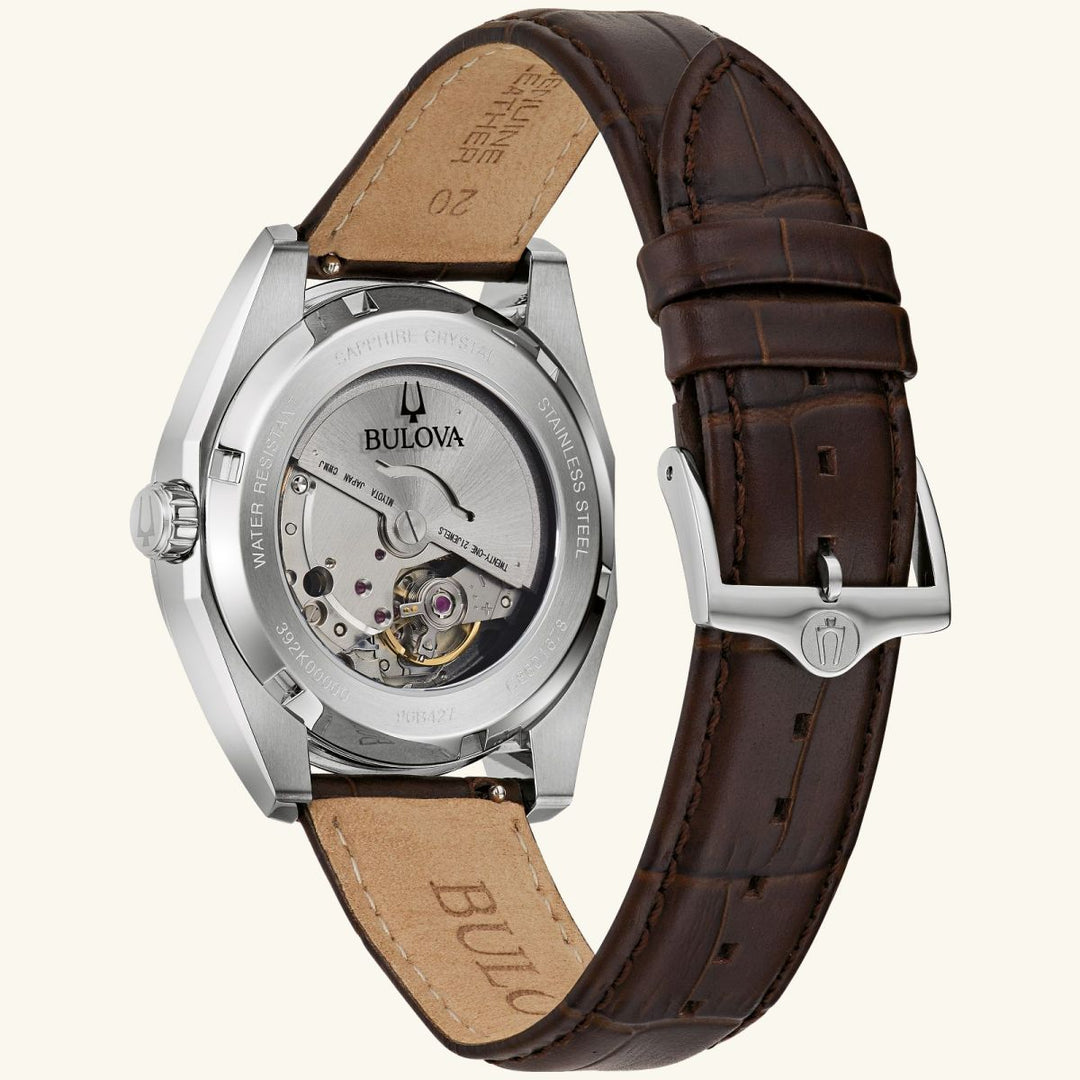 Surveyor – Green Dial, with Leather Strap