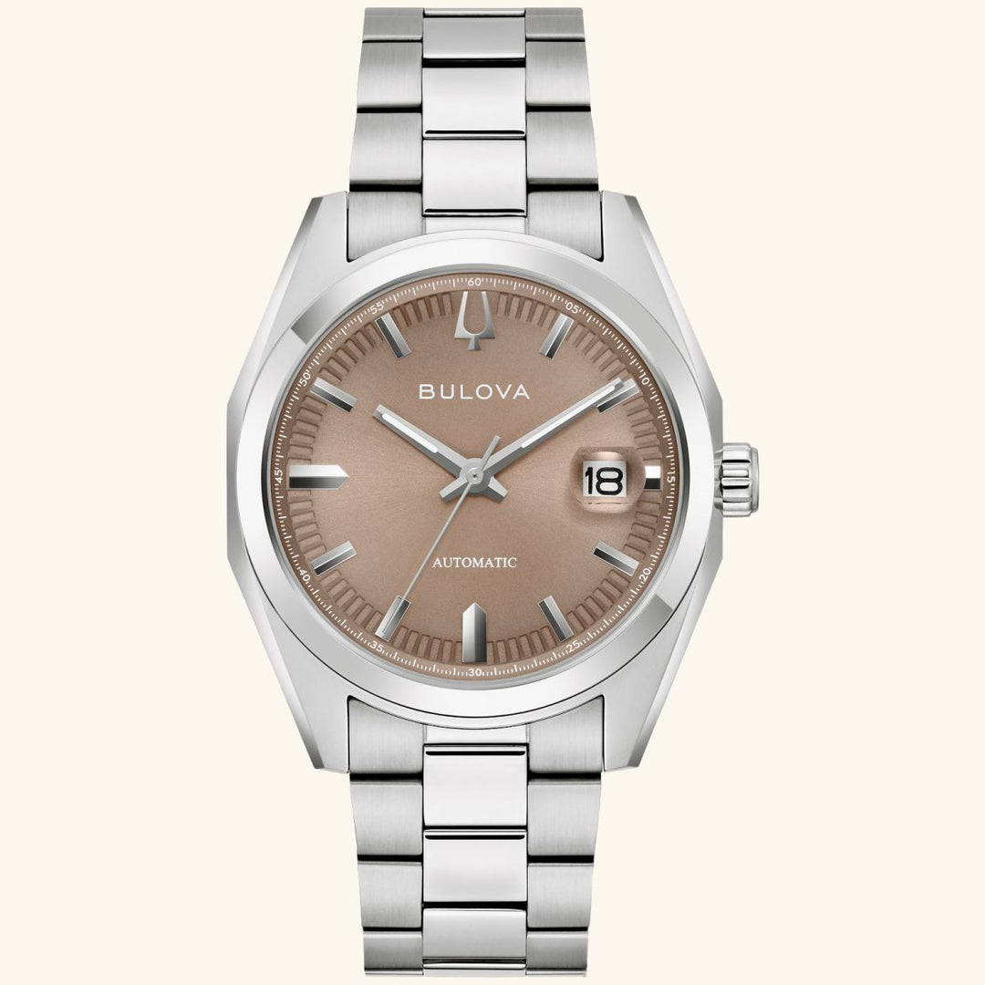 Surveyor – Silver-Tone with Brown Dial