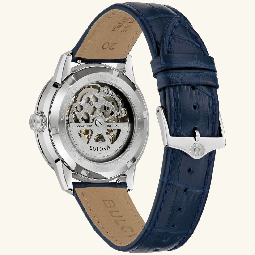 Sutton - Silver Dial and Blue Leather Strap