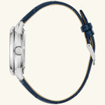 Load image into Gallery viewer, Sutton - Silver Dial and Blue Leather Strap
