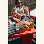 Load image into Gallery viewer, Sutton - Silver Dial and Blue Leather Strap
