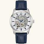 Load image into Gallery viewer, Sutton - Silver Dial and Blue Leather Strap
