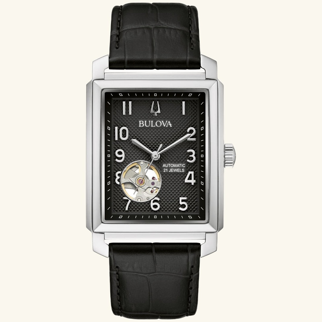 Sutton – Black Dial with Leather Strap
