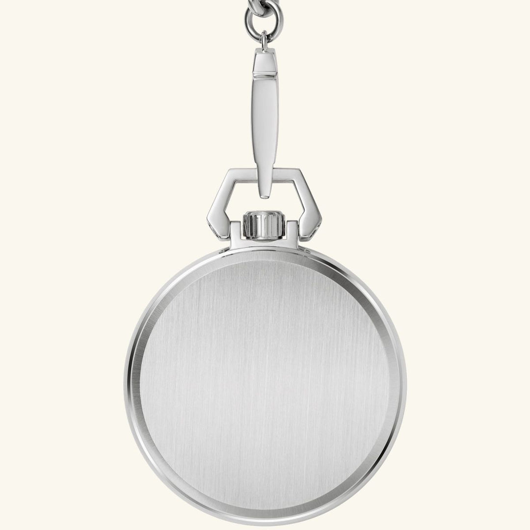 Sutton Pocket Watch – Silver Skeleton Dial