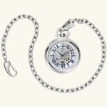 Load image into Gallery viewer, Sutton Pocket Watch – Silver Skeleton Dial
