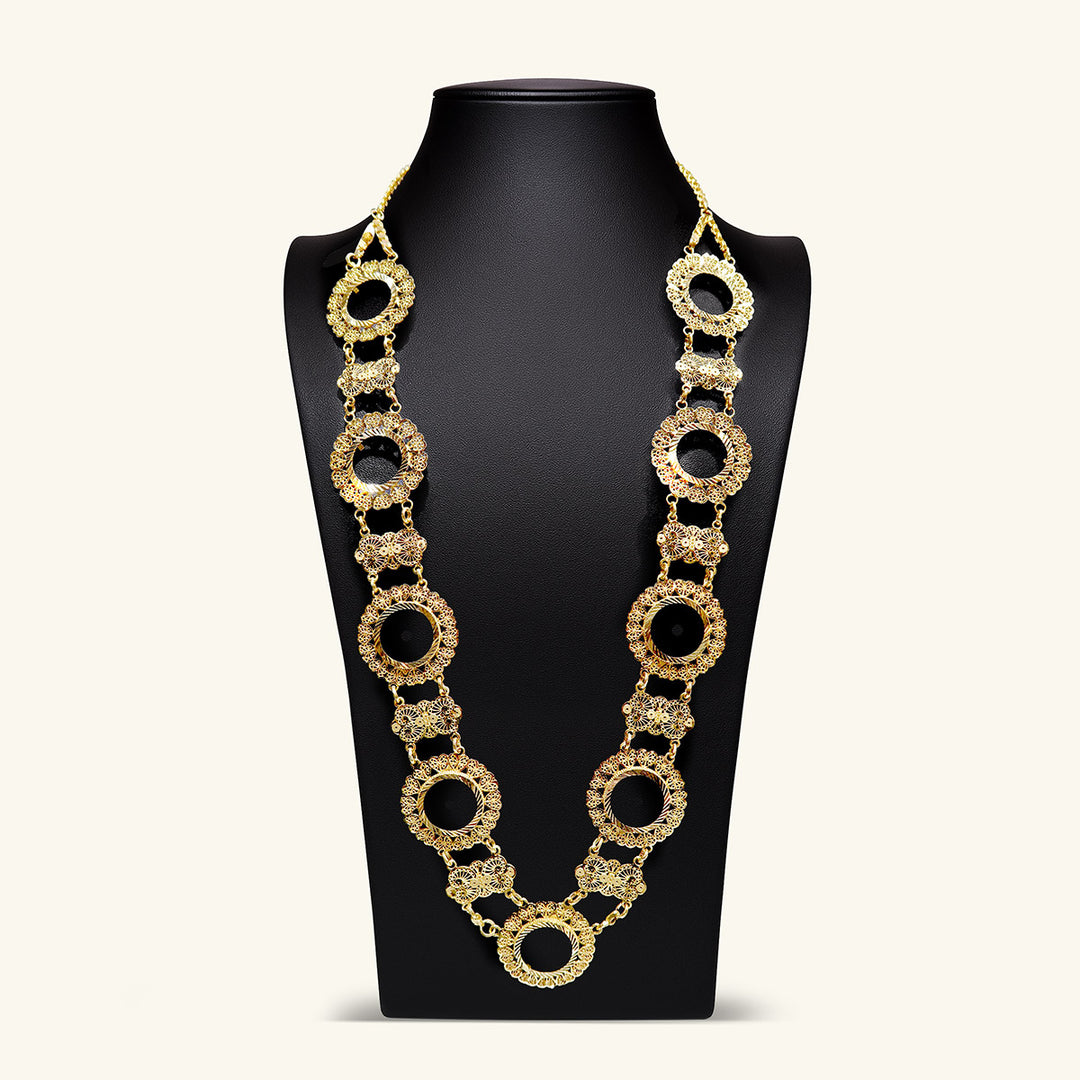 Arabella 21K Gold Filigree Kladah Necklace