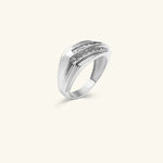 Load image into Gallery viewer, Men’s 10K White Gold Triple Row Diamond Band Ring
