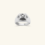 Load image into Gallery viewer, Men’s 14K White Gold Diamond Radiant Signet Ring
