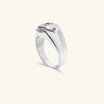 Load image into Gallery viewer, Men’s 14K White Gold Diamond Radiant Signet Ring

