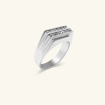 Load image into Gallery viewer, Men’s 14K White Gold Triple Row Diamond Band Ring
