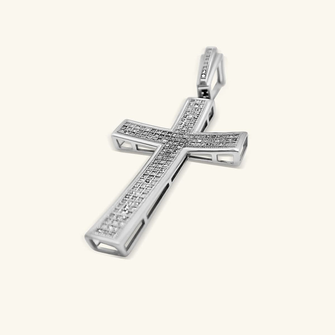 Signature Pavé Diamond Cross Pendant